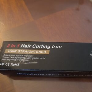 2-in-1 Hair Styling Tool - Black and Gold